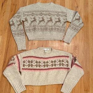 2 Altar’d State Cozy Beige Sweaters